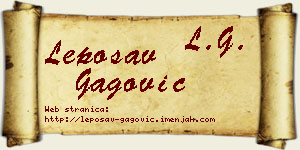 Leposav Gagović vizit kartica